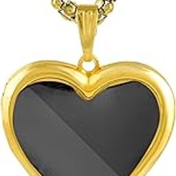 Heart Shaped Photo Locket Pendant Necklace, Gold Plated Mirror Finish, Openable Design pendant for men women(ACPC0204A)-72