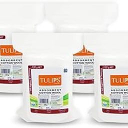 Tulips 100gm Absorbent Soft Cotton Wool/Roll for Makeup Remover, Beauty, Adult & Baby Care Disposable Cotton, (Pack of 4)-image-81