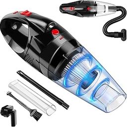 Handheld Cordless Vacuum Cleaner for home with pets, with Long nozzle, Crevice Tool & Dusting Brush, 8000Pa Suction with LED Light, 20 Minute Run-Time and Washable Filter for Car Home Sofa Carpet-image-23