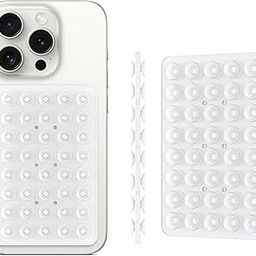 Silicone Double Sided Suction Phone Case Mount, Detachable Hands Free & Strong Grip Holder for Selfies & Videos, Compatible iPhone Android (Transparent, 1Pack)-image-12