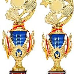 Aark India Badminton Trophy for Winner Runner UP Badminton Match/Competition/Tournament Prize :1st 2nd Place (Combo Set) Award (PC002827)-image-8