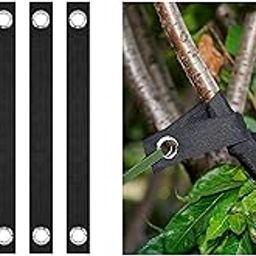 Strap-It (Pack of 6) 16 Inch Tree Straps, Heavy Duty Tree Stake Straps for Straightening Tree, Tree Swing Hanging Kit- Reinforced Straps for Young Tree, Newly Planted Trees and Plants. (Black Colour)-30