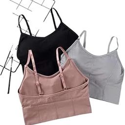 Cotton Blend Wire Free Lightly Padded Full Coverage Sports Bra for Women (Pack of 3)-image-97