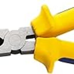 TATA AGRICO Long Nose Insulation Plier with Insulation to AC| Ideal for Cutting & Gripping Wires| High Strength Construction Shockproof Ergonomic Grip| (8 Inches/ 200 mm) - Yellow & Blue-20