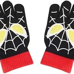 V BIRDS Children's Gloves Student's Winter Warm Thickened Bike Mittens Children's Cartoon Cute Christmas Gift Pack Of 01(Free Size,Black)-image-95