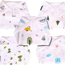 LazyToddler Muslin Padding Nappy Set for Unisex Baby | 100% Cotton Soft & Reusable Langot | Washable Cloth Diapers for Newborns & Infants (Green Dino,Little One,Car,Teddy,Home, XS)-12