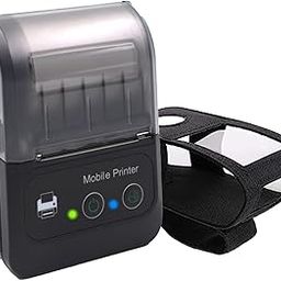 Shreyans (SRS583) 58mm Thermal Receipt Printer Portable Mini Wireless Bluetooth 2 inch Thermal USB Receipt Printer with 2600mAh Rechargeable Battery, Leather Pouch, Power Adapter, Type C Cable-10