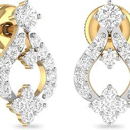 Yellow Gold and Solitaire Stud Earrings for Women-image-40