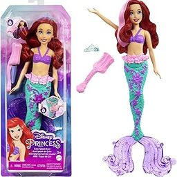 Disney Mattel Princess Toys, Ariel Mermaid Doll with Color-Change Hair and Tail, Color Splash Water Toy Inspired by The Movie-image-67