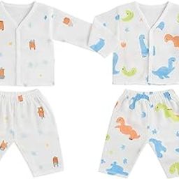 Yath Attire Muslin Cotton Full Sleeve Baby Night Suit for 3-6 Months | Pack of 2 / Pack of 3 | Soft & Breathable Sleepwear for Infants-image-34
