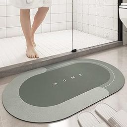 HomeCloud Super Absorbent Floor Mat – Perfect for Bathrooms, Doormats, and Office Spaces! Soft Cushion Mat with Quick Dry Dirt Barrier| 4.5mm Thick (40x60cm, Green)-image-58