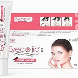 Eyecojic Under Eye Gel Enriched with Kojic Acid, Collagen, Retinol, Peptides | Reduces Dark Circles, Fine Lines, Puffiness & Wrinkles for Men & Women | All Skin Types 15g-55