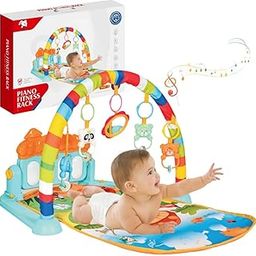 Toysbuddy Baby Piano Play Mat Gym & Fitness Rack with Hanging Rattles Keyboard Set with Music Mode & Additional Rattle Ball - Multicolor-image-73