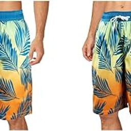 Swimming Shorts for Men Casual Fashion Gradient Print Summer Beach Quick Dry Polyester Elastic Waist Chino Swim Wear L 2 PCS-image-41