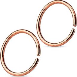 316L Stainless Steel No-Tarnish No-Rusting 8mm Rose Gold Plated Clip-On Non-Pierced Nose Ring For Women And Girls (NR0233) 1 Pair-image-99