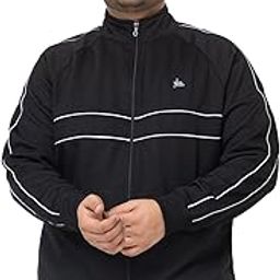 Men's Regular Fit Plus Size Zipper Stripes Winter jackets…-image-56