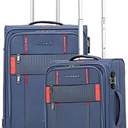Specter Set of 2 (Small Cabin + Medium Check-in) Combo Space Grey Soft Sided Luggage Trolley Bag for Travel with Expandable & Anti Theft Zipper Suitcase Spinner for Men and Women-picture-5