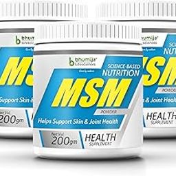 Bhumija Lifescience MSM Powder, For Beauty,Bone & Joint Health 200gm. Pack of Three-image-44