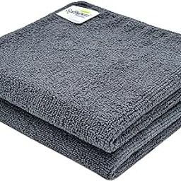 SOFTSPUN Microfiber Baby Hand & Face Wipes 30x30 Cms 2 Piece Towel Set, 340 GSM (Grey) Super Soft & Silky for Hand, Face and Body - Hypoallergenic Sensitive Skin Wipes & Washcloths.-25
