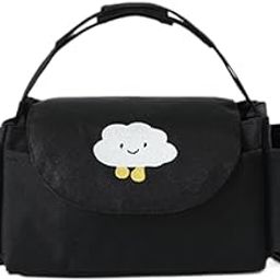 ILSMYSUTRA Strollers Organizer Bag Container Baby Diaper Bag for Pushchair Strollers Pram Black Cloud|Strollers & Accessories|Stroller Accessories|Organizers & Nets-image-76