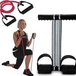 Strenght Supports Double Spring Tummy Trimmer & Toning Tube Combo Pack For Men & Women Ab Exercise Equipment Abdominal Workout For Home & Gym-image-63