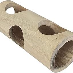 KSK Natural Bamboo Wood Hamsters Tunnel Exercise Tube Chew Toy Forest Hollow Bamboo Trunk Tunnel Tube Toy for Small Animals-30