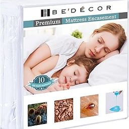 Bedecor Zippered Encasement Six Sides Waterproof, Dust Mite Proof, Bed Bug Proof Breathable Mattress Protector - King(FITS UP to 15")-image-14