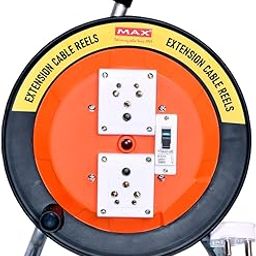 Extension Drum 50 Meter Cable (1.5MM,3 core Wire)|with Two Universal 6/16 Amps ISI sockets|32 Amp MCB Switch and with Indicator|Cable Reel|Heavy Duty|Extension Cord Reel|-picture-13