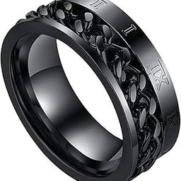 Anti Tarnish Arne Link Chain Stainless Steel Finger Ring for Men | Stylish Durable Jewellery Accessories | Rings for Man | Minimal Jewelry | Birthday Gift for Boys (Size - 12)-6