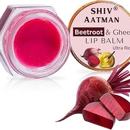 Shiv Aatman Beetroot & Ghee Lip Balm ( Non Chemical) for Baby Pink Lips with Anti Aging Properties. Makes lips Super Soft Removes Roughness & Flakes. With Free Natural Vitamin C Face Gel for Face Brightening.-23