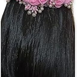 Bridal Flower Hair Brooch Gajra Juda Veni for Wedding Baby Shower Anniversary Party | Women Hair Accessory hair Wear- Pack of 1-image-63