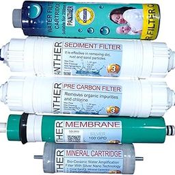 Panther India 5-Stage RO Filter Kit, MLT Candle, Sediment Filter, Carbon Filter, 100 GPD Membrane Work Upto 2500 tds, Mineral Cartridge, 3 Months Warranty-3
