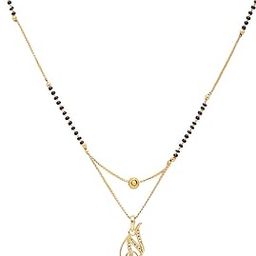 Alphabet N Letter Mangalsutra Short Mangalsutra Designs Gold Plated Latest Initial Name Customized Necklace American Diamond Personalized Pendant For Husband Wife Couples (18 Inch)-6