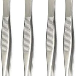LOOKERIO Steel Eyebrow Plucker Slant Tip Puller for Women, Chimti, Pack of 4-image-29