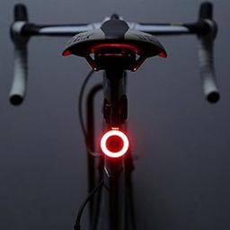 Lista Bike Tail Light 6 Modes Round Shape Red and Yellow Lights COB LED Light Bicycle Rear Lamp-27