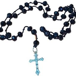 santarms Rosary Beads with Cross Necklace for Women and Men Catholic Prayer Gift, Pack of 1-image-14