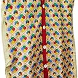 Traditional Phulkari Long Vest, Multicolor Pattern, Button Front, Sleeveless-picture-32