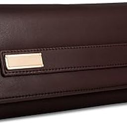 Women's Hand Wallet Purse Clutch | Phone Pocket | Coin Compartment | Credit Card Slots| Zipper Pocket| Office use| Casual use| Faux Leather (Brown)-image-53
