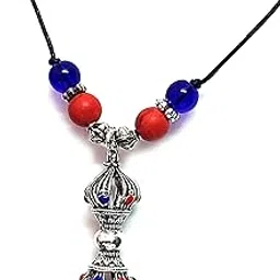 astroghar Tibetan Vajra Dorje Semiprecious Stones protection Pendant For Men And Women-picture-26