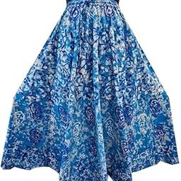 Veena Enterprises Women Printed Casual Wear Multicolor Cotton Elasticed Full Flared Skirt_SKIRT-33-image-14