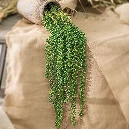 SATYAM KRAFT 2 Lines Artificial Succulent Flower Vine | 7 Feet Hanging Money Flower Garland for Home Decor, Wall, Balcony, Garden, Living Room, Festival Decoration (Green)-image-11