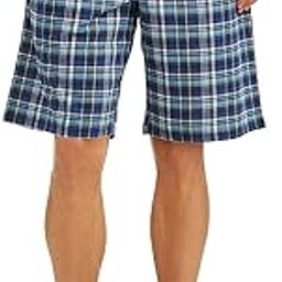 Mens Cotton Checkered Plus Size Shorts with Elastic-image-23