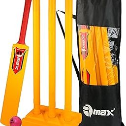 Rmax Plastic Cricket kit for Tennis, Rubber & Wind Ball All Age Groups and Sizes (1 Cricket Bat, 3 Wickets, 1 Base, 2 Bails, 1 Wind Ball, 1 Kit Bag) (Size 2 for Age Group 6-7 Years)-image-56