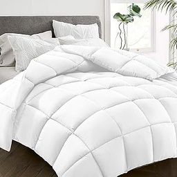 HYLEORY All Season Queen Size Bed Comforter - Cooling Goose Down Alternative Quilted Duvet Insert with Corner Tabs - Winter Warm - Machine Washable - Hypoallergenic - White-image-30