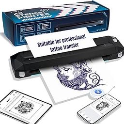 KVM Wireless Tattoo Bluetooth Thermal Stencil Printer Bluetooth or USB Interface Thermal Paper or Transfer Paper Printing Android & iOS & Windows Links Smart Printer for Tattoo Artists and Beginners-image-56