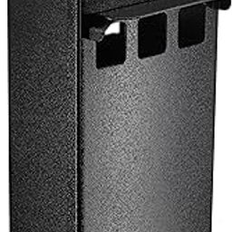 POCHAR Rainproof Wall Mount Disposal Containers - Galvanized Steel Outdoor Receptacles Smoker Disposal - Easy Waste Accommodation - for Outdoor Use (Black)-picture-26