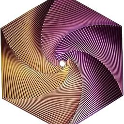MAKABEE Fractal Fidget Hexagon-3D Printed Hexagon Fidget Toy, Infinity Cube Sensory Toys for Adults, Desk Toy, Hexagon Spiral Visual Fingertip Toys (Red-Gold-Purple)-image-76