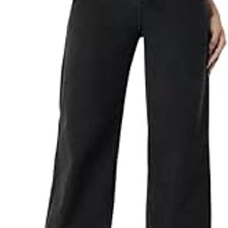 chalodia Women's & Girls'Solid Denim High Waist Wide Leg Jeans Pants Flared High Rise Black Jeans-picture-1
