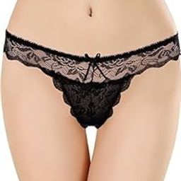 Women's Lace Thongs, Pack of 6, Assorted Colours: Black, Blue, Purple, Pink, Coral, Beige-image-27