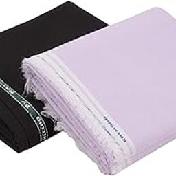 Raymond Trouser Shirt Fabric Combo Box (Unstitched, All Weather Fabric) (Black Pant + Mauve Shirt)-11